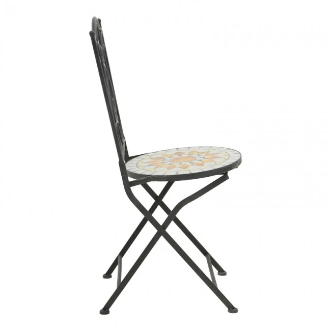 Sellis pakoworld dining set 3pcs mosaic-metal black