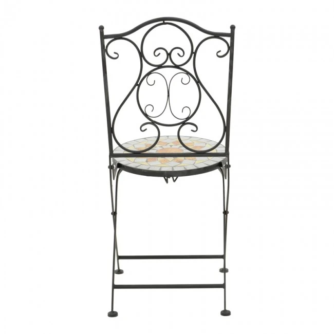 Sellis pakoworld dining set 3pcs mosaic-metal black