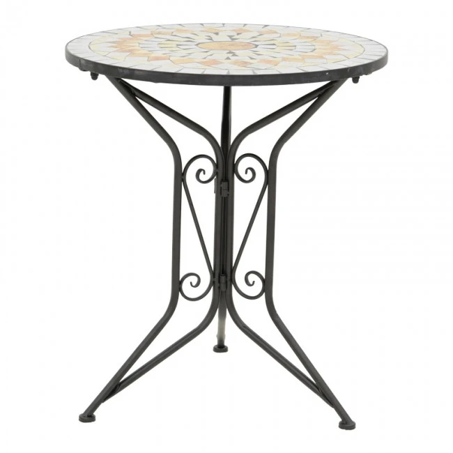 Sellis pakoworld dining set 3pcs mosaic-metal black