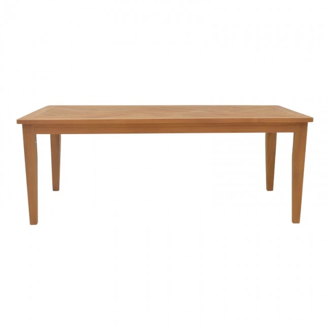 Dining set 7pcs Banou-Mady pakoworld teak wood in natural shade 200x100x75cm