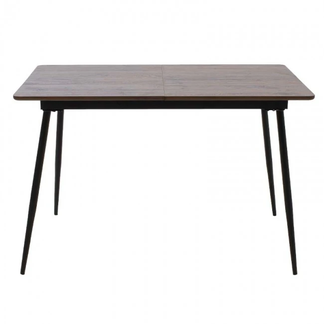 Dining table Shazam-Tania pakoworld 7pcs polymorphic-opening MDF walnut-beige 120-160x80x76cm