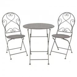 Walen pakoworld dining table set of 3 metal in bronze shade Walen pakoworld dining table set of 3 metal in bronze shade