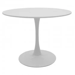 Dining table Balou pakoworld MDF white D100x75cm Dining table Balou pakoworld MDF white D100x75cm