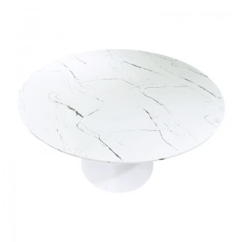 Balou pakoworld table mdf in white with marble look D120x73cm