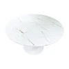 Balou pakoworld table mdf in white with marble look D80x73cm