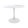 Balou pakoworld table mdf in white with marble look D80x73cm