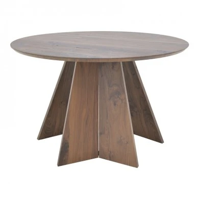 Bibble table pakoworld mdf in walnut shade D120x76cm