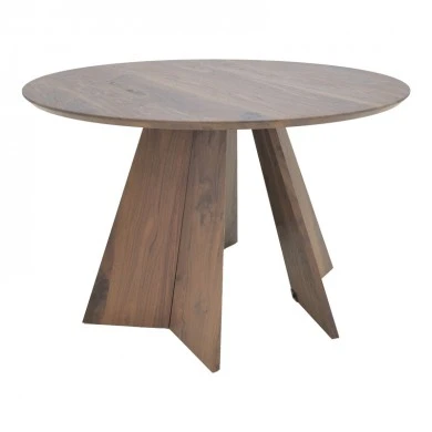 Bibble table pakoworld mdf in walnut shade D120x76cm