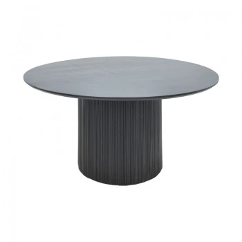 Canicule table pakoworld solid acacia wood in black shade D120x79cm