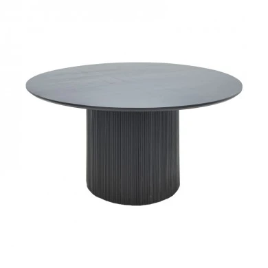 Canicule table pakoworld solid acacia wood in black shade D120x79cm