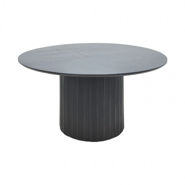 Canicule table pakoworld solid acacia wood in black shade D120x79cm