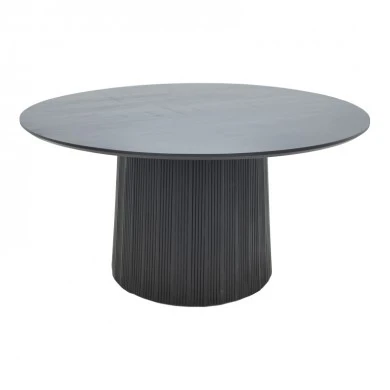 Canicule table pakoworld solid acacia wood in black shade D150x75cm