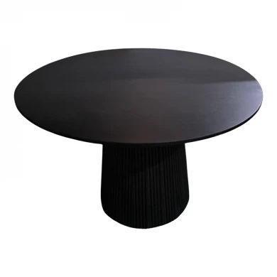 Canicule table pakoworld solid acacia wood in black shade D120x75cm