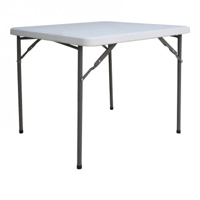 Foldable Comfort pakoworld catering table in white color 80x80x74cm