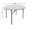 Foldable Comfort pakoworld catering table white round D120x74cm