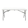 Commercial folding camping table Rodeo pakoworld metal frame colour white 152x60x74cm