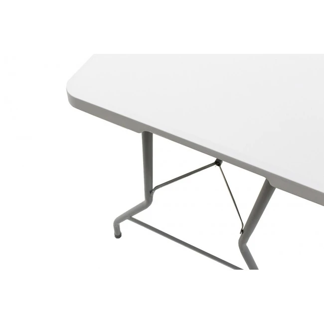 Commercial folding camping table Rodeo pakoworld metal frame colour white 152x60x74cm