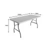Catering-conference table Aprilia pakoworld white one-piece surface 152x76x74cm