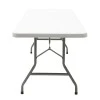 Commercial folding camping table Aprilia pakoworld in colour white granite 183x76x74cm