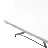 Commercial folding camping table Aprilia pakoworld in colour white granite 183x76x74cm