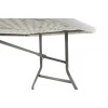 Commercial folding camping table Aprilia pakoworld in colour white granite 183x76x74cm