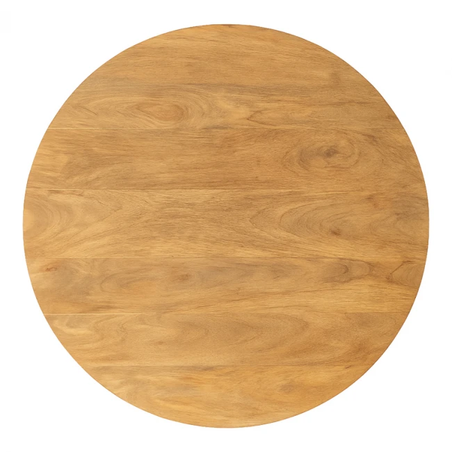 Charmy table pakoworld solid mango wood in natural shade D130x76cm