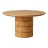Charmy table pakoworld solid mango wood in natural shade D130x76cm
