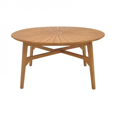 Table Colen pakoworld teak wood in a natural shade D150x75cm