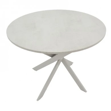 Table Dammero pakoworld grey mdf and grey metal leg D100x75cm