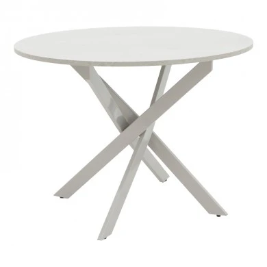 Table Dammero pakoworld grey mdf and grey metal leg D100x75cm