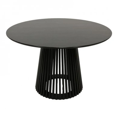 Dining table Domonic pakoworld mdf in black color D120x75cm