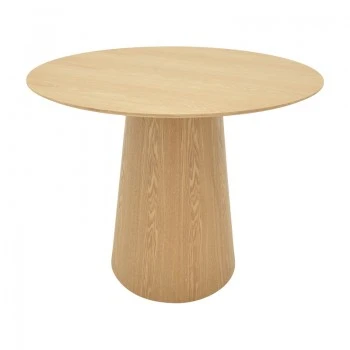 Tραπέζι Donda pakoworld mdf sonoma Φ100x76εκ