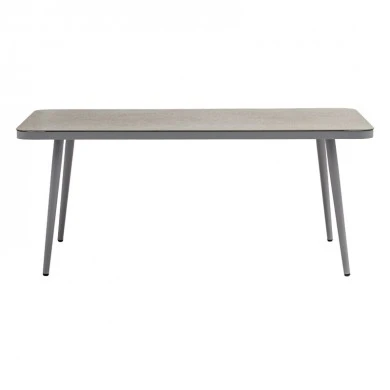 Table Ecco pakoworld aluminum grey-glass beige 160x90x75cm