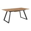 Extendable table Kannu pakoworld in natural shade with black metal legs 160-200x90x75cm