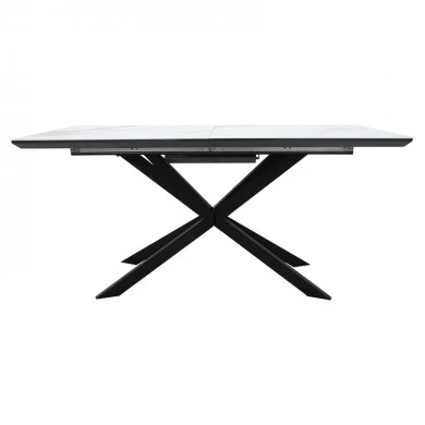 Extendable table Palan pakoworld sintered stone in marble look-black metal 160-200x80x77cm