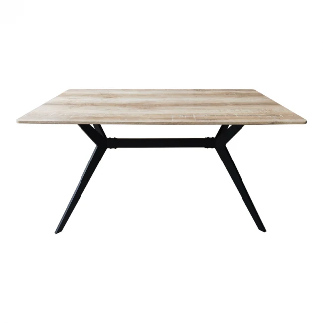 Ezali pakoworld sonoma mdf table with black metal legs 140x80x75cm