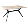 Ezali pakoworld sonoma mdf table with black metal legs 140x80x75cm