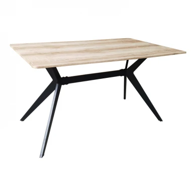 Ezali pakoworld sonoma mdf table with black metal legs 140x80x75cm
