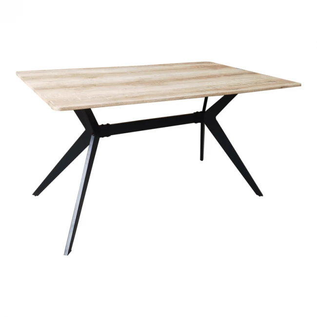 Ezali pakoworld sonoma mdf table with black metal legs 140x80x75cm