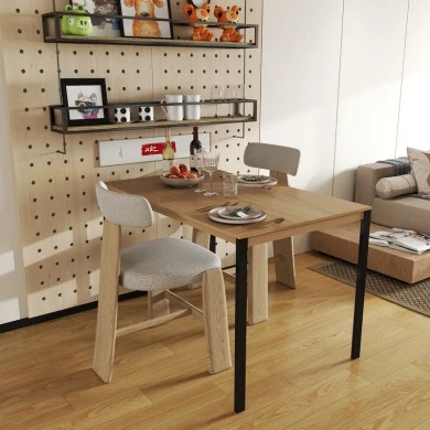 Faragio pakoworld metal table in natural - black shade 120x75x75cm