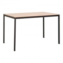 Faragio pakoworld metal table in natural - black shade 120x75x75cm
