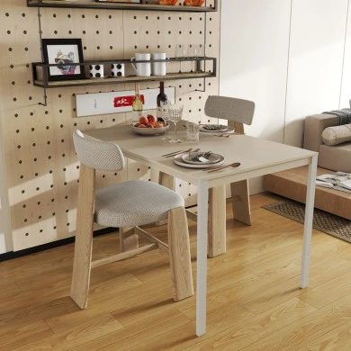 Faragio pakoworld metal table in grey- beige shade 120x75x75cm