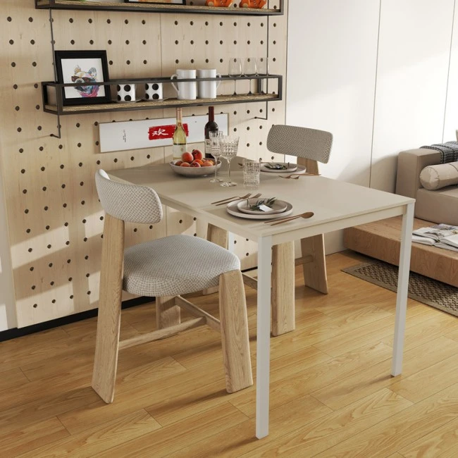 Faragio pakoworld metal table in grey- beige shade 120x75x75cm