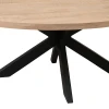 Fardy pakoworld table, solid mango wood in a natural shade with black metal legs 220x100x76cm
