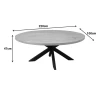 Fardy pakoworld table, solid mango wood in a natural shade with black metal legs 220x100x76cm