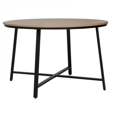 Table Gianno pakoworld natural-black leg D120x76cm