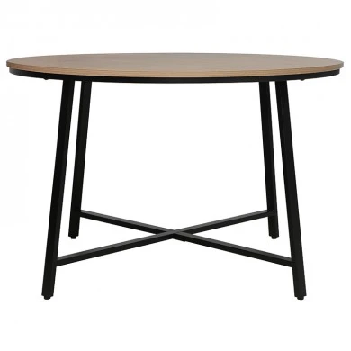 Table Gianno pakoworld natural-black leg D120x76cm