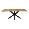 Gilman pakoworld mdf table in sonoma shade and black metal leg 200x100x75cm