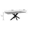 Gilman pakoworld mdf table in sonoma shade and black metal leg 200x100x75cm