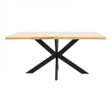 Table Gilman pakoworld MDF in sonoma-black color 180x90x75cm.
